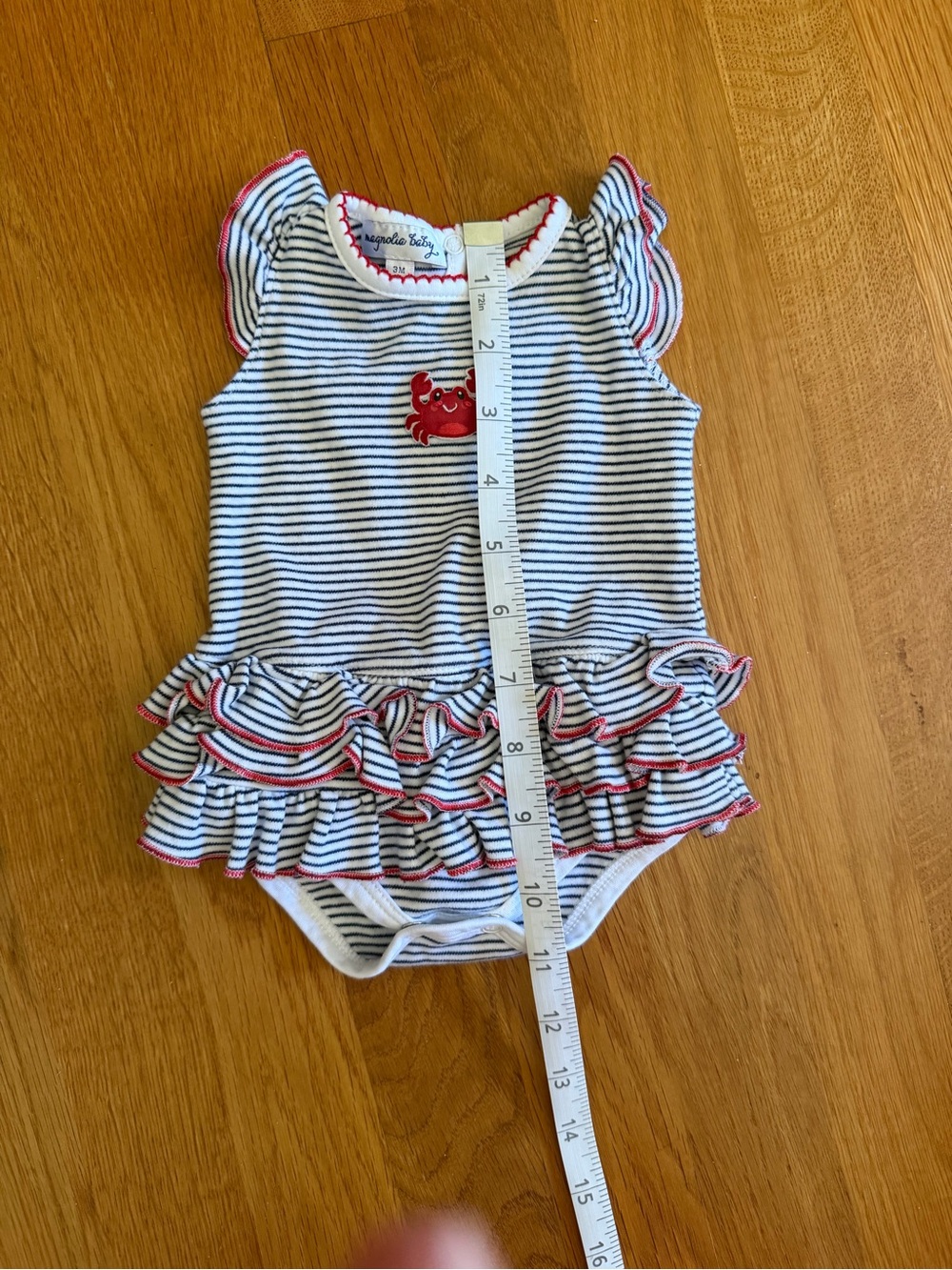 Magnolia Baby 3m Striped Onesie - Picture 5 of 7